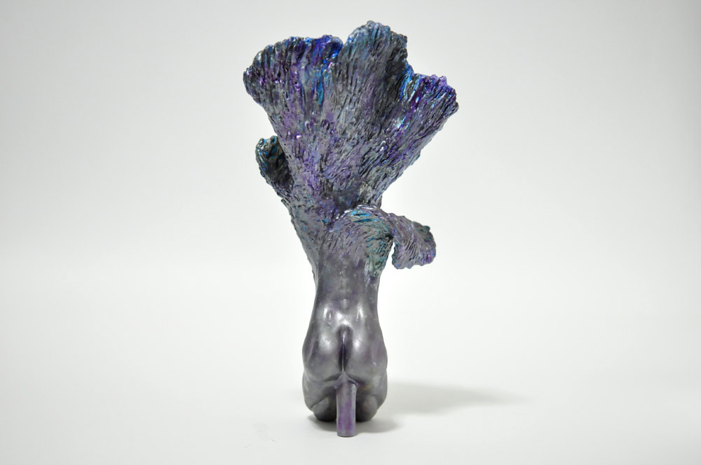 Figure, 2012, Oil and Acrylic on Clay, 12 x 5.9 x 6.3 in.  /  30.5 x 15 x 16 cm [#SS12SC007]
