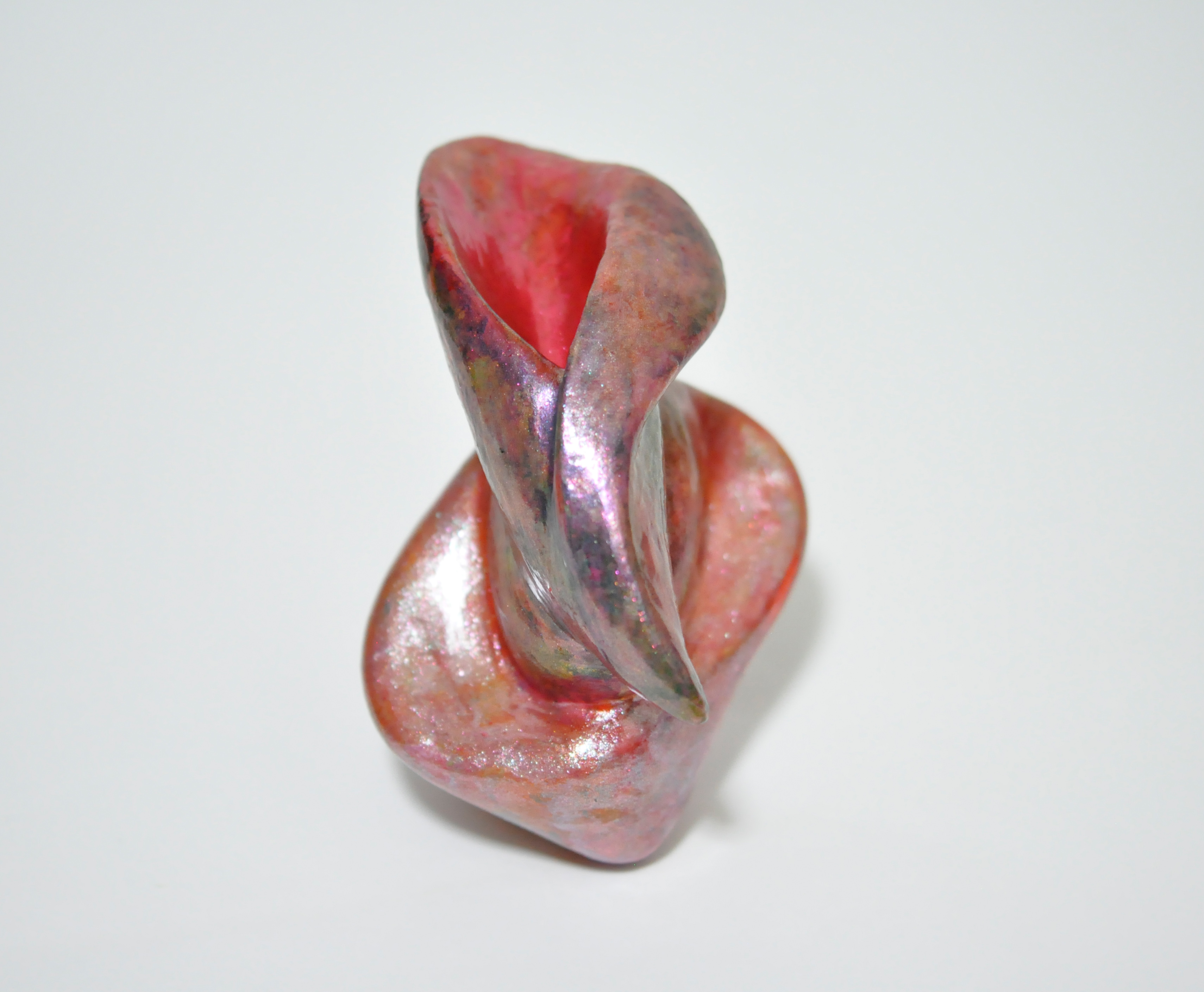 A Touch, 2012, Oil, Nail Polish, and Varnish on Clay, 3.5 x 3.1 x 4.5 in. / 9 x 8 x 11.5 cm [#SS12SC027]
