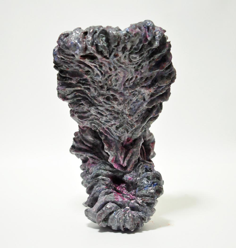 Figure, 2012, Oil, Acrylic, Nail Polish, Polyester Powder, and Varnish on Clay 18.75 x 11 x 14 in. / 47.6 x 28 x 35.5 cm [#SS12SC015]