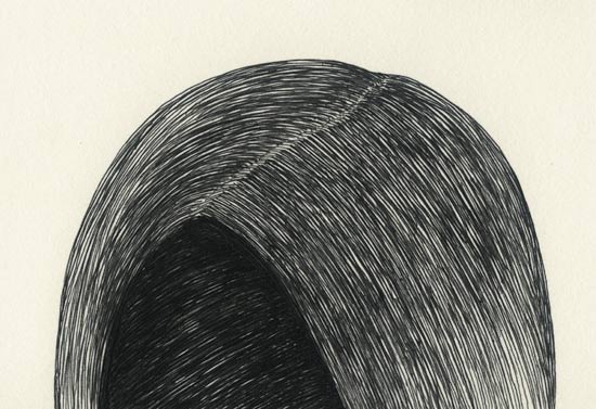 Lines, 2013, Pen on Paper, 3.9 x 5.8 in.  /  100 x 148 mm [#SS13DW004]